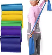 ibasenice 1.5M Durable Rubber Stretch Resistance Band for Yoga and Fitness Versatile Exercise Band for Improved Flexibility for Home and Gym Workouts Random