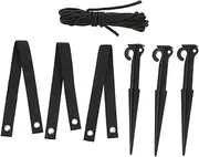 BESPORTBLE 1 Set Plant Support Anchor Tree Staking Tools Tree Staking Tool Kit Heavy Duty Tree Stakes Tree Support Ties Tree Ground Anchors Tree Tie Strap Outdoor Plants Tall Plastic Black