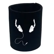 Headphones Around Neck - Funny Novelty Stubby Holder