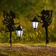 Solar Garden Lights 2Pcs Set Metal Fairy Solar Light Outdoor Garden Stake Solar Light