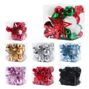 Christmas Tree Top Star and Pendants Set of 45 Hanging Ornaments