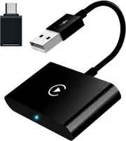 Apple Wireless Carplay Adapter Bluetooth Dongle, Plug & Play 5GHz WiFi iOS 16