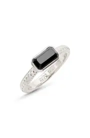 Anna Beck Rectangular Onyx Ring in Silver/Black Onyx at Nordstrom, Size 8