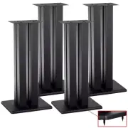 4x 24" Speaker Stand Column Adjustable Spikes Vibration/Resonance Proof Steel