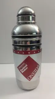 Vintage Oneida Stainless Cocktail Shaker Martini drink Mixer barware bar Mod NEW