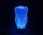 Led rgb lamp tooth effect 3D multicolor decoration gift