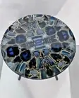 18"x18" Agate Table, Round Agate Geode Table, Coffee Table Top, Agate Home Decor