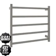 AGUZZO EZY FIT Heated Towel Rail - Flat Tube - Dual Wired - (W750mm x H700mm) - Polished SS