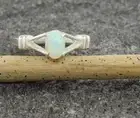 Ethiopian Oval Opal October Proposal Ring in 925 Sterling Silver