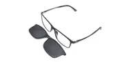 Polar 401 With Clip On Polarized 76 Men's Glasses Black Size 55 - Private Health Rebate - Blue Light Block Available