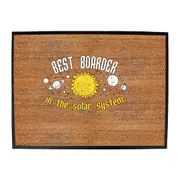 Powder Monkeez Best Boarder In The Solar System - Funny Novelty Doormat Man Cave Floor mat