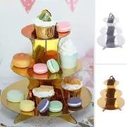14-Inch tall 3 Tier Metallic Cake Cupcake Stand Set Party Wedding Decorations