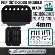 BASH PLATE SET 4mm Steel Compatible with Mazda BT50 2012-2018 BLACK