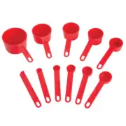 11 Piece Red Measuring Cup/Spoon Set