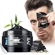 JVR Bamboo Charcoal Deep Cleansing Peel Off Mask, Black Mask, Blackhead Mask for Pore Cleaning, Removes Blackheads, Oil Control 120 ml