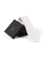 [Ferrari Formalwear] Silk Tie & Hank Box Set in Ivory