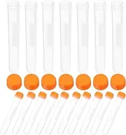 iplusmile Plastic Test Tubes with Caps, 20pcs Clear Bath Salt Tubes, Microcentrifuge Tubes Plastic Test Vials Gumball Candy Container Sample Small Bottle Vial for Lab 15ml