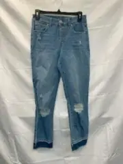 MSRP $70 International Concepts Distressed Straight Leg Jeans Blue Size 2 NWOT