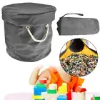 Portable Toys Storage Bag Tidy Organizer Rug Kids Baby Play Mat Drawstring Pouch