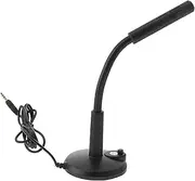 HAMPPLIES 1Pc Adjustable Desktop Microphone for Computer High Sensitivity Plastic Meeting Mic Versatile Black Design for Voice Chat Recording and Karaoke