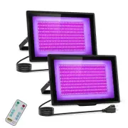 2 Pack 300W LED Black Light IP66 Waterproof,Blacklight with Plug and Switch,F...
