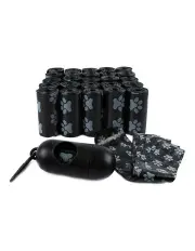 [Paws and Claws] 1000pc Pet Doggy Clean Up Bags Dog Waste Poo Bag w/ Dispenser Black
