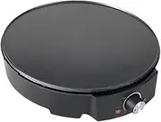 yuksok Pancake Maker Machine, Round Crepe Pan Machine, Non Stick Adjustable Temperature Crepe Making Tools for Blintzes Tortillas