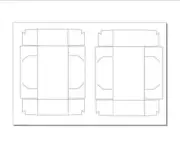Bus Card Box (6-1/4"x 3-3/4"x 2"), Di-Cut on 12"x18" White 14pt C1S Cvr-100 Shts