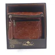 Patricia Nash Louise Boxed Florence Convertible Brown Backpack Grain Leather