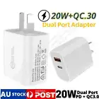 Lot 20W PD USB C Power Adapter For iPhone 15 14 12 Samsung QC Fast Charger Block