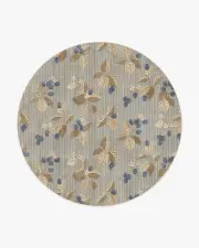 245' Round | Machine Washable Runner Rug | Kid & Pet Friendly | Indoor Rug | Rubus Azure & Fawn Flatwoven Rug by Sanderson | Ruggable