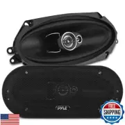Pyle 3-Way Universal Car Stereo Speakers - 300W 4" x 10" Triaxial Loud Pro Au