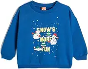 [Koton] Boys's Snowman Printed Sweat Long Sleeve Soft Interior Cotton Sweatshirt