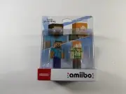 Steve & Alex 2-Pack Amiibo - Super Smash Bros Minecraft Brand New READ