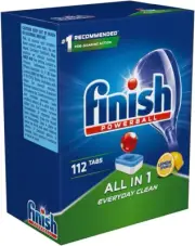 Finish Powerball All in One Dishwasher Tablets, Lemon Sparkle, 112 Tablets Si...