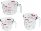 Pyrex 3 Piece Measuring Cup Set, Includes Tempered Glass Liquid Measuring Cups