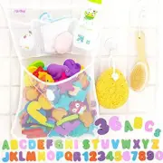 Kids Bath Toys Set for Toddler, 36 Foam Bath Letters and Numbers with Organizer