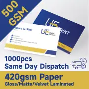 1000+100 Business Cards full colour double side 420gsm 500gsm paper laminated