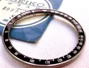 Original Black Tachymeter Bezel For Seiko 7017-6020 Flyback Jdm NOS