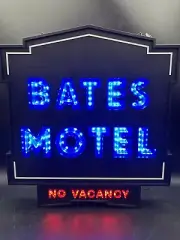 Bates Motel No Vacancy LED Neon Sign Halloween Decor Rare New 2024 SHIPS ASAP