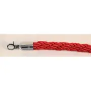 VIP Crowd Control 1771 72 in. Braided Rope with Mirror Hook - Red