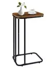C Shaped End Table, 27 Inches High Small Side Table for Sofa and Bed, Couch