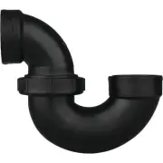 Charlotte Pipe 2 In. Black ABS P-Trap with Union ABS 00708P 0800HA Charlotte