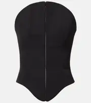 [McQueen] McQueen Wool corset top AU 14 black