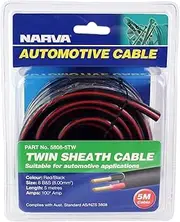 Narva 100AMP Twin Core Sheathed Battery Cable, Black/Red, 5 Meter Length