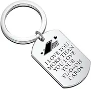 [FAADBUK] Yugi Card Game Gift Yugi Player Gift Yugi Lover Gift Yugi Card Keychain for Gamer