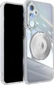 PONRFEKT Magnetic Bracket Case Compatible with Huawei Mate 70 Pro,Hybrid Clear Phone Case,Protective Cover with PC/TPU Technology,Slim Fit,Shockproof-White