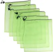 AUTSUPPL Mesh Draw Pocket Travel Storage Bag Laundry Net Bag Draw Pouch Mesh Draw Bag for Grocery Cinch Small Shopping Storage Pouch Reusable Wash Bag Black Polyester