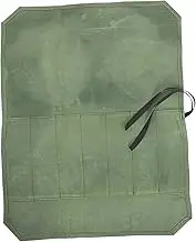 VERDANVERSE Cutter Carrying Bag Compact Canvas Storage Pouch for Chefs Secure Closure Design Multi Compartment Knife Organizer for Cooking Professionals Travel Kitchen