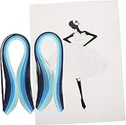 HOODANCOS 1 Set DIY Paper Quilling Kit with Strips and Tools for Crafting Line Drafting Template and Quilling Paper for Handicrafts Scrapbook Decoration and Creative Projects